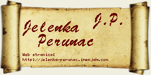 Jelenka Perunac vizit kartica